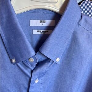 Uniqlo Blue Casual Button Down Shirt